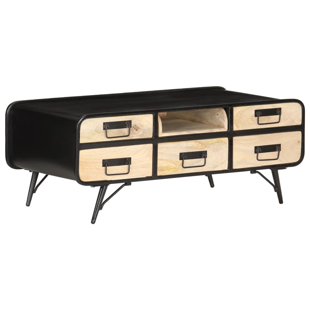 Table Basse 100X50X40 Cm Bois De Manguier Massif
