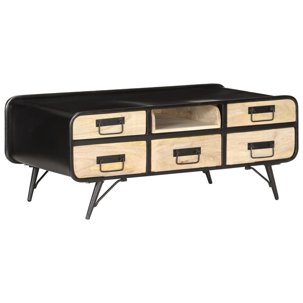 Table Basse 100X50X40 Cm Bois De Manguier Massif