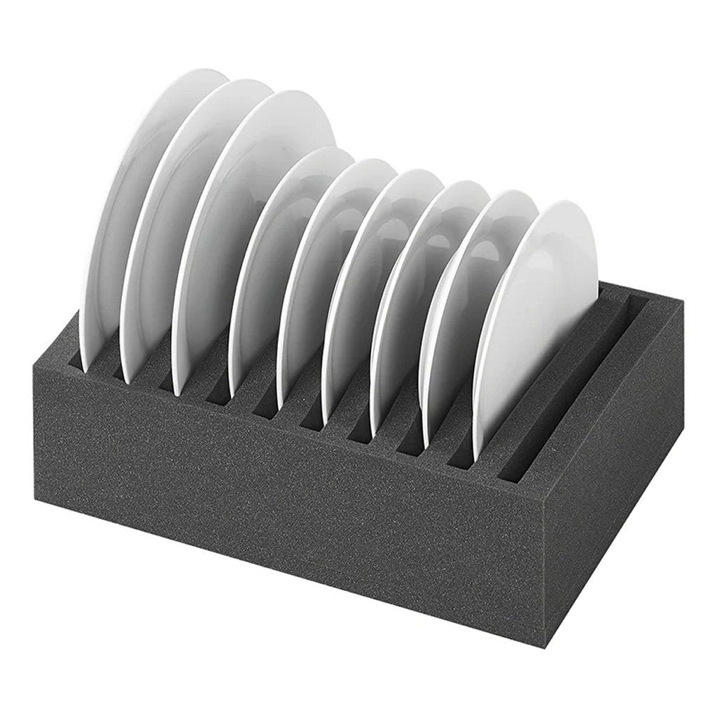 Proplus Bordenhouder Voor 10 Borden 34X25X14 Cm Zwart/Foam
