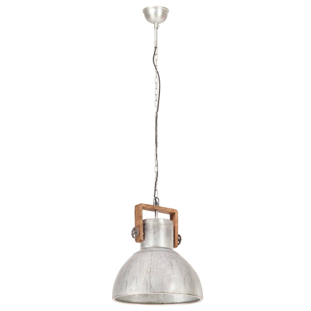 Lampe Suspendue Industrielle 25 W É Rond 40 Cm E27 Argent