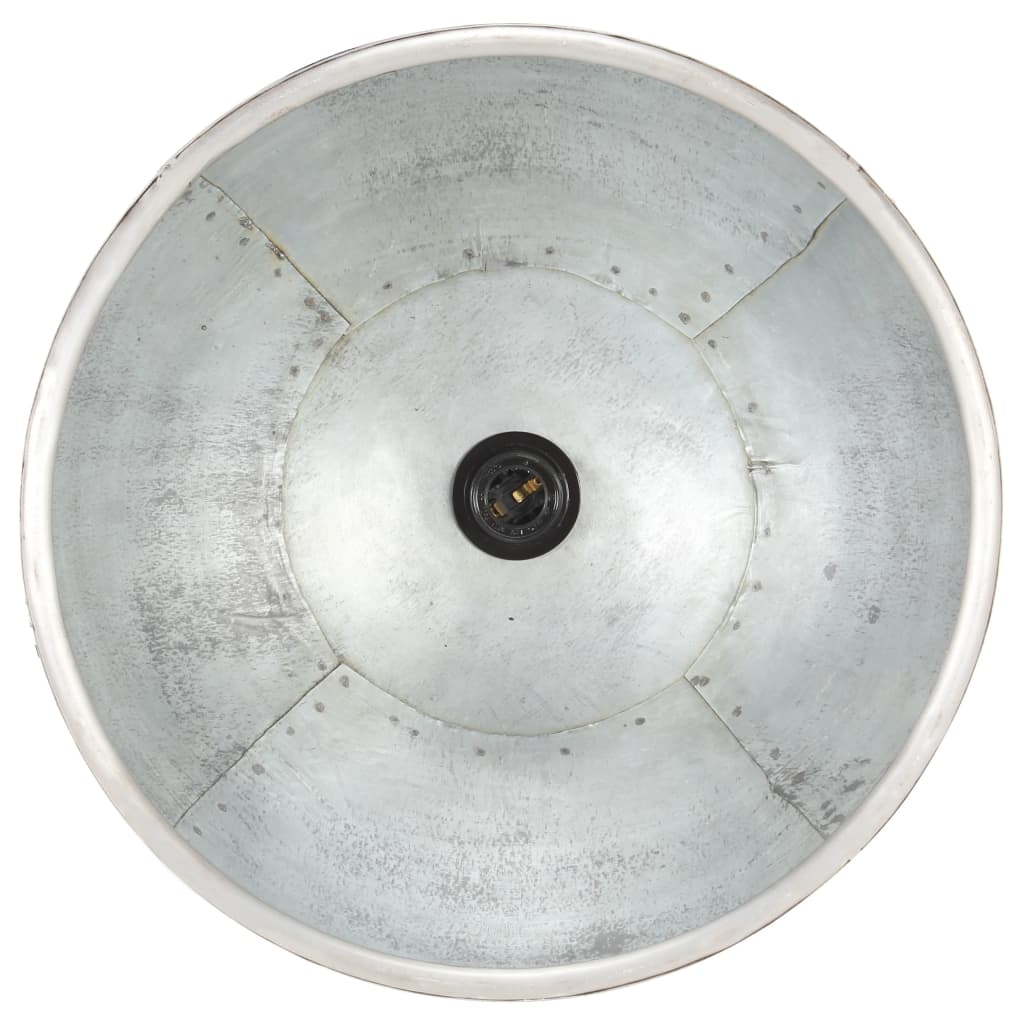 Lampe Suspendue Industrielle 25 W É Rond 40 Cm E27 Argent