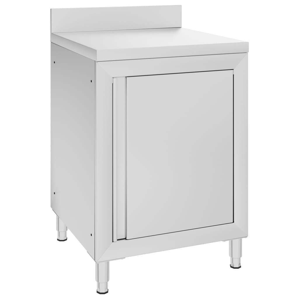 Table De Travail Commerciale Avec Armoire Inox