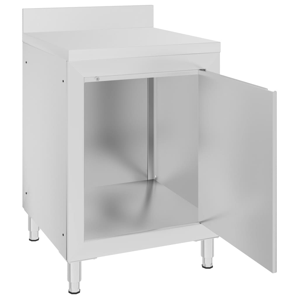 Table De Travail Commerciale Avec Armoire Inox