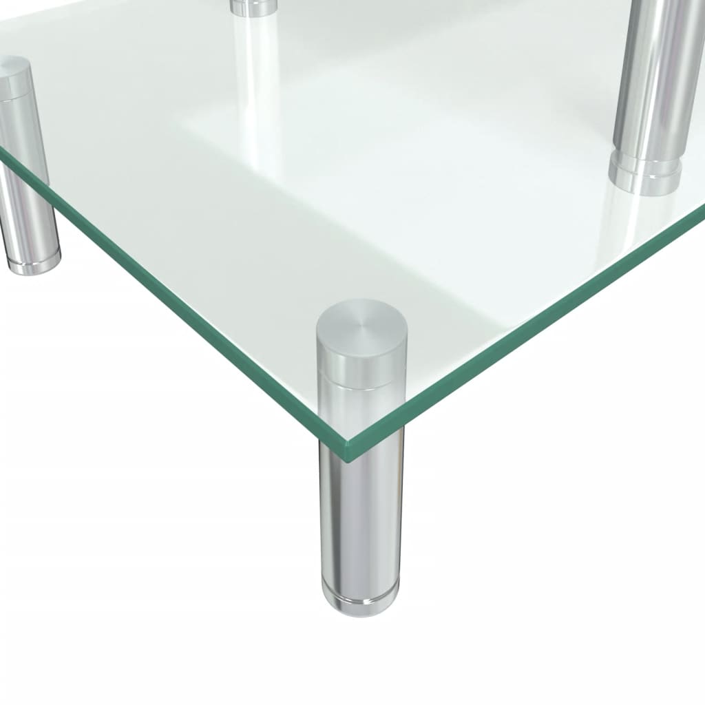 Support De Moniteur À 2 Niveaux Verre Transparent