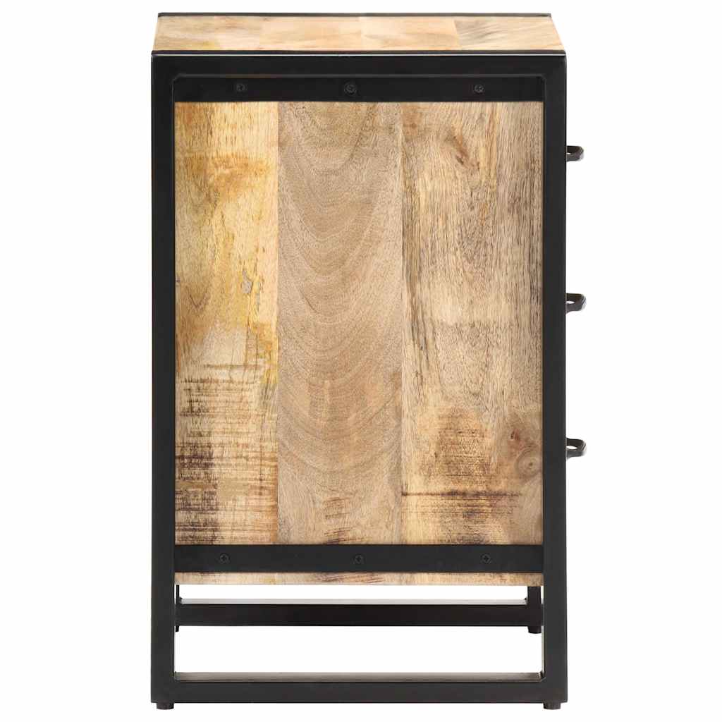 Table De Chevet 40X35X55 Cm Bois De Manguier Solide