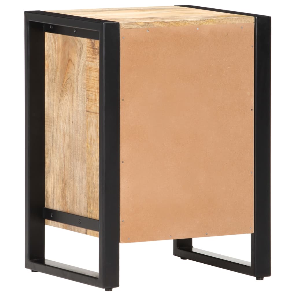 Table De Chevet 40X35X55 Cm Bois De Manguier Solide