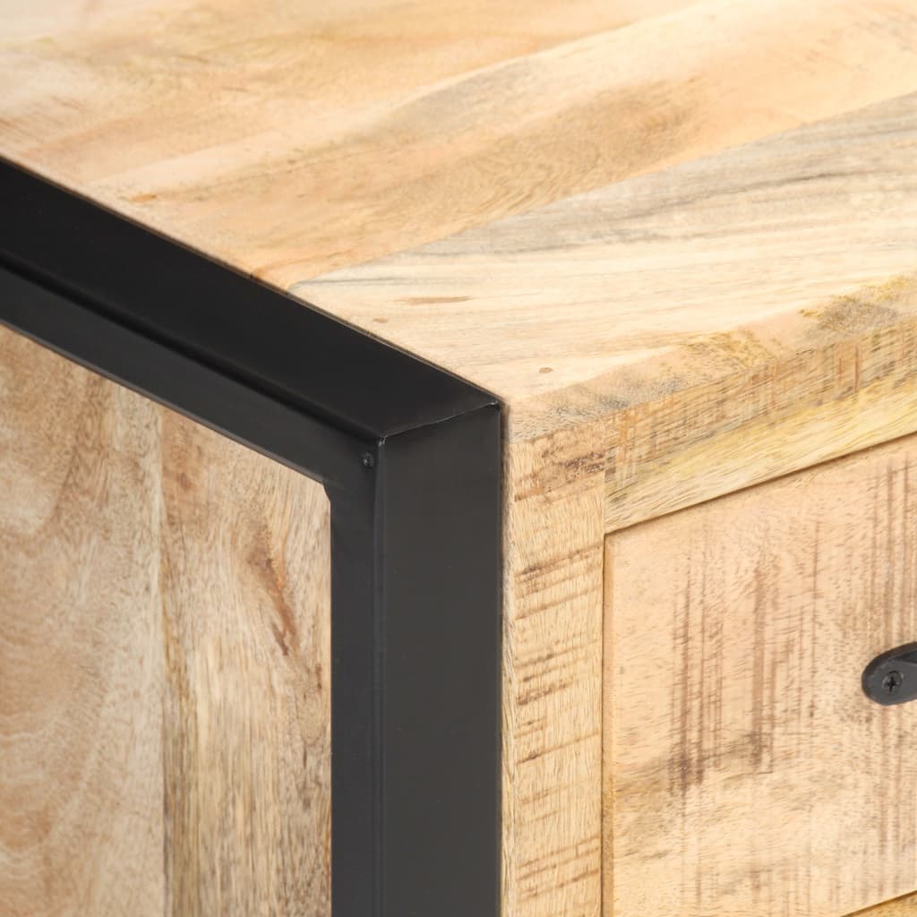 Table De Chevet 40X35X55 Cm Bois De Manguier Solide