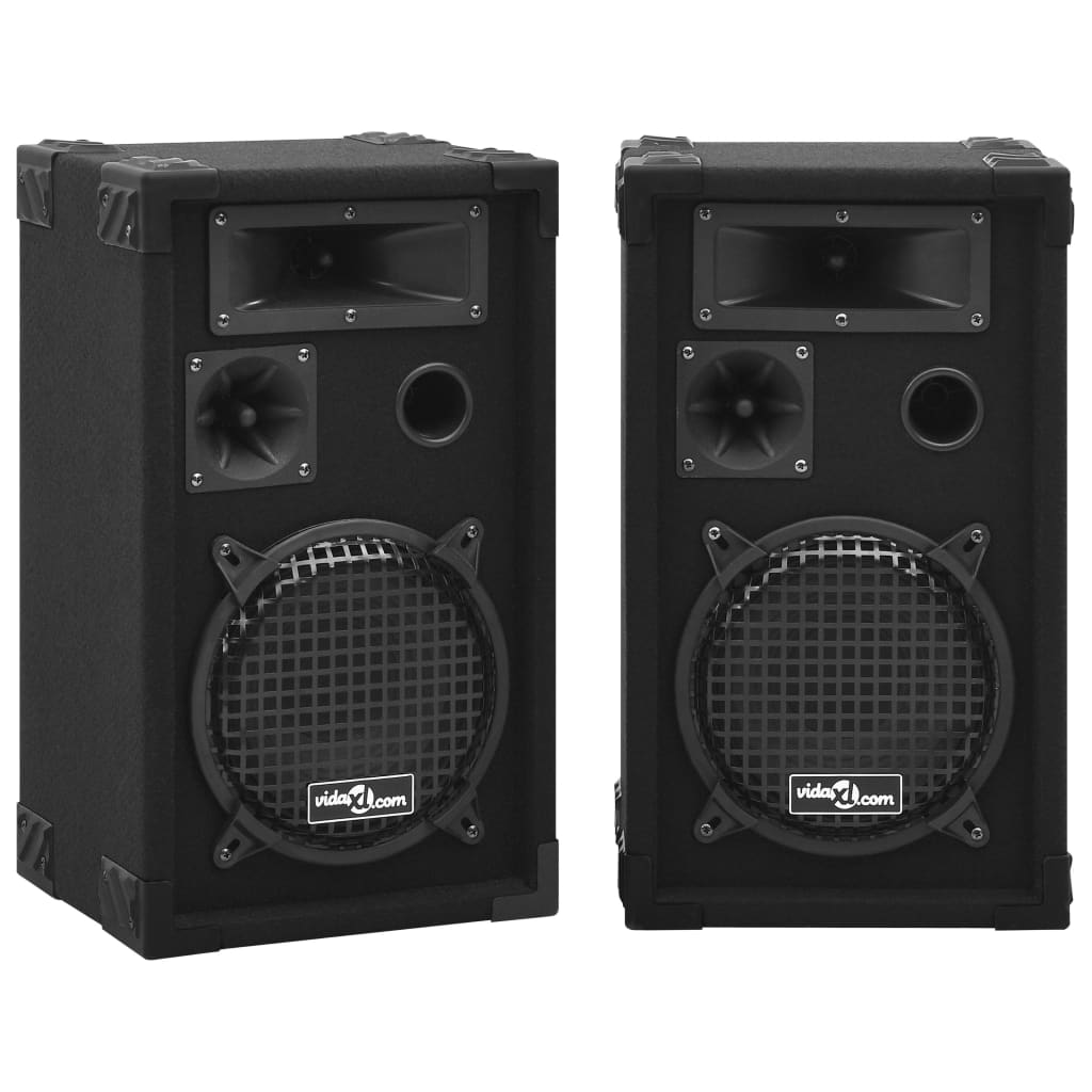 Haut-Parleurs Scène Hifi Passifs Professionnels 2 Pcs 800W Noir