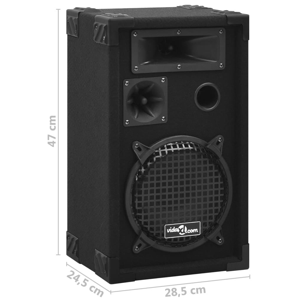 Haut-Parleurs Scène Hifi Passifs Professionnels 2 Pcs 800W Noir
