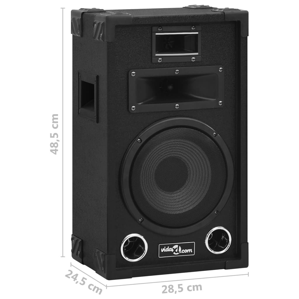 Haut-Parleurs Scène Hifi Passifs Professionnels 2 Pcs 800W Noir