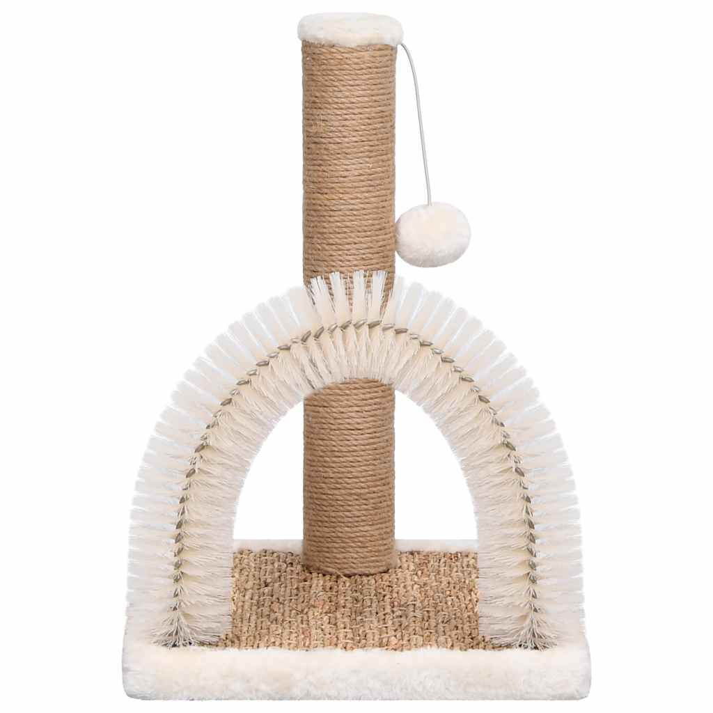 Arbre À Chat Avec Brosse De Toilettage En Arche Et Grattoir
