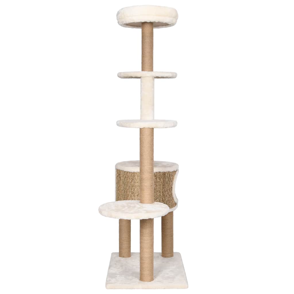 Arbre À Chat Coussin De Luxe Et Grattoir 148 Cm Herbiers Marins