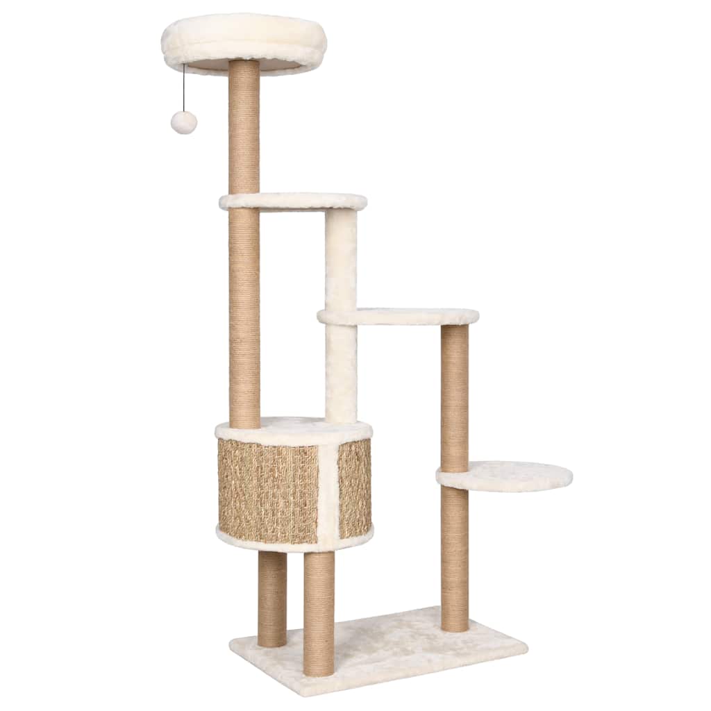 Arbre À Chat Coussin De Luxe Et Grattoir 148 Cm Herbiers Marins