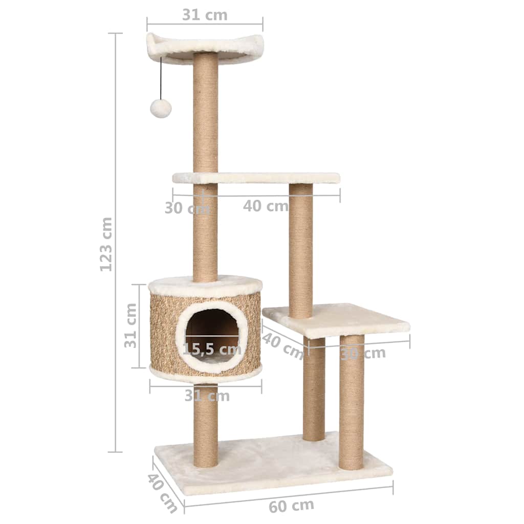 Arbre À Chat Avec Griffoirs 123 Cm Herbiers Marins