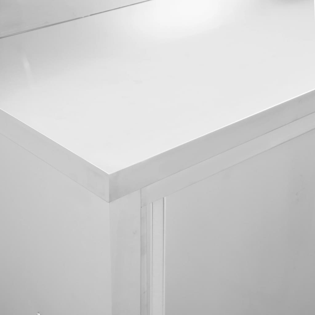 Tables Avec Portes Coulissantes 2 Pcs Inox