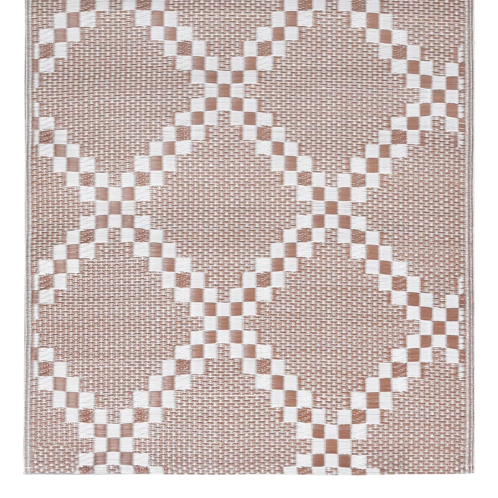 Tapis D'extérieur Arakil Marron Pp Marron Et Blanc