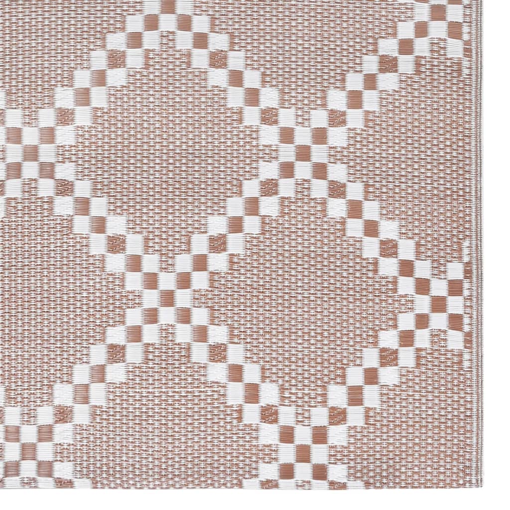 Tapis D'extérieur Arakil Marron Pp Marron Et Blanc