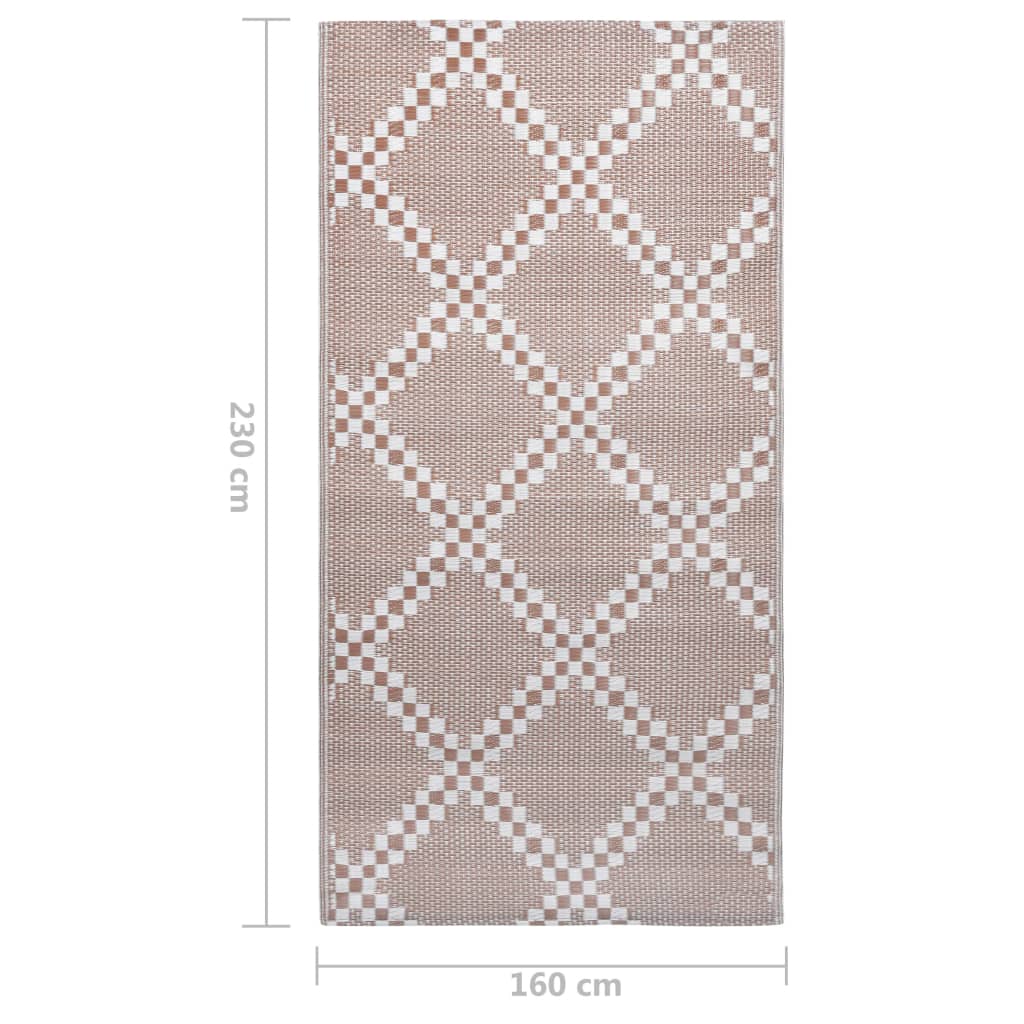 Tapis D'extérieur Arakil Marron Pp Marron Et Blanc