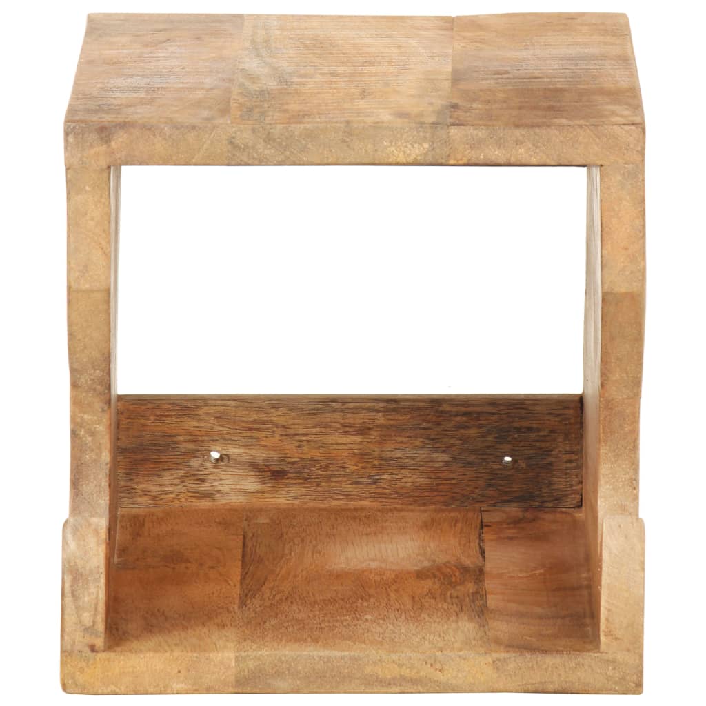 Support Mural De Vélos 35X25X25 Cm Bois De Manguier Brut Solide