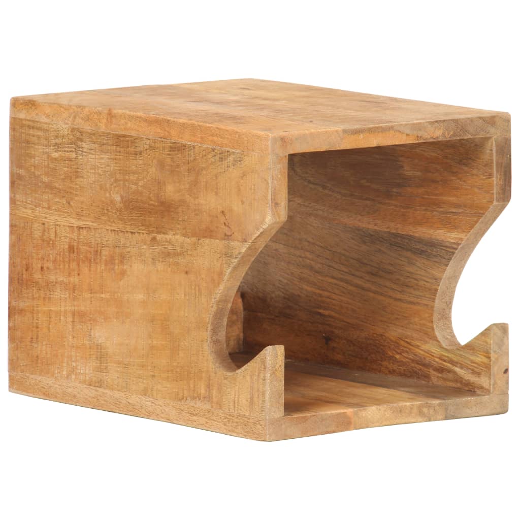 Support Mural De Vélos 35X25X25 Cm Bois De Manguier Brut Solide