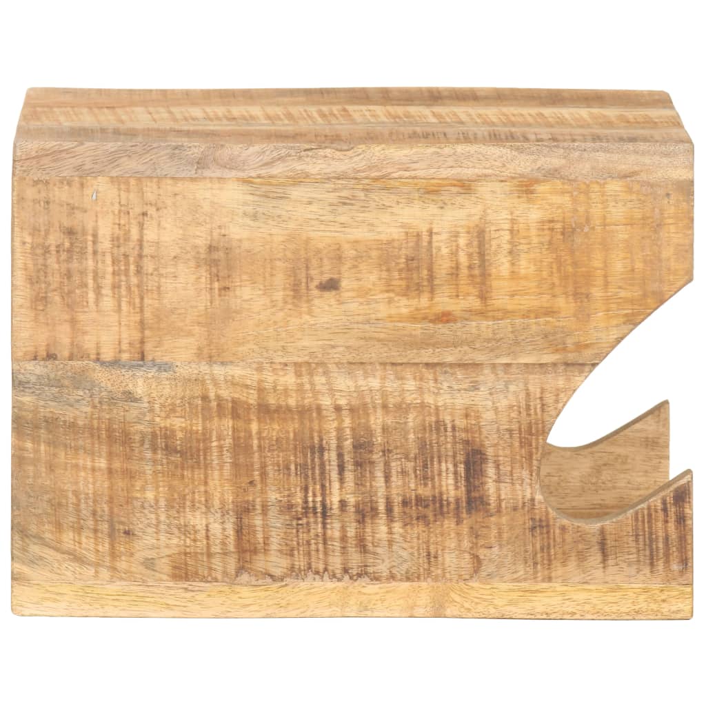 Support Mural De Vélos 35X25X25 Cm Bois De Manguier Brut Solide