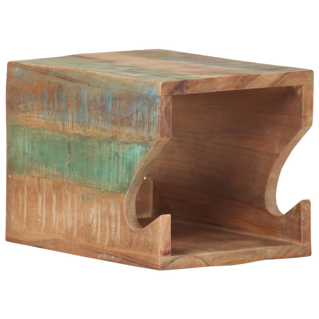 Support Mural De Vélos 35X25X25 Cm Bois De Manguier Brut Solide