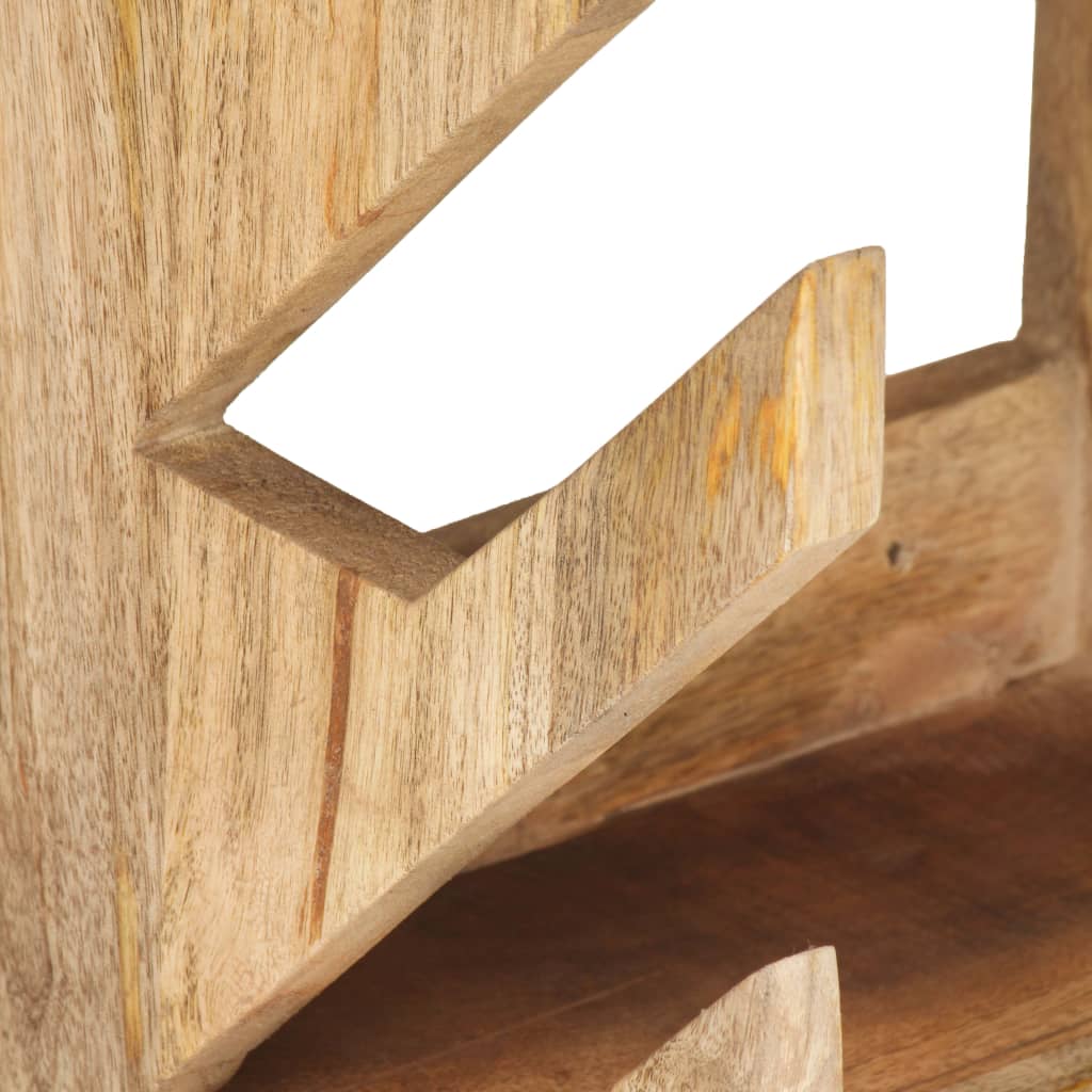 Support Mural De Planche À Roulettes 25X20X30 Cm Bois Manguier