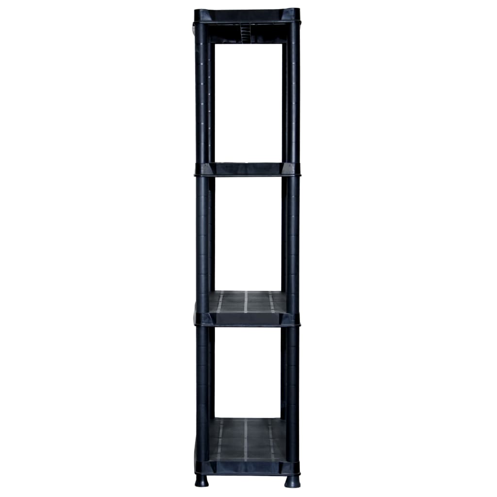 Étagère De Rangement À 4 Niveaux Noir 61X30,5X130 Cm Plastique