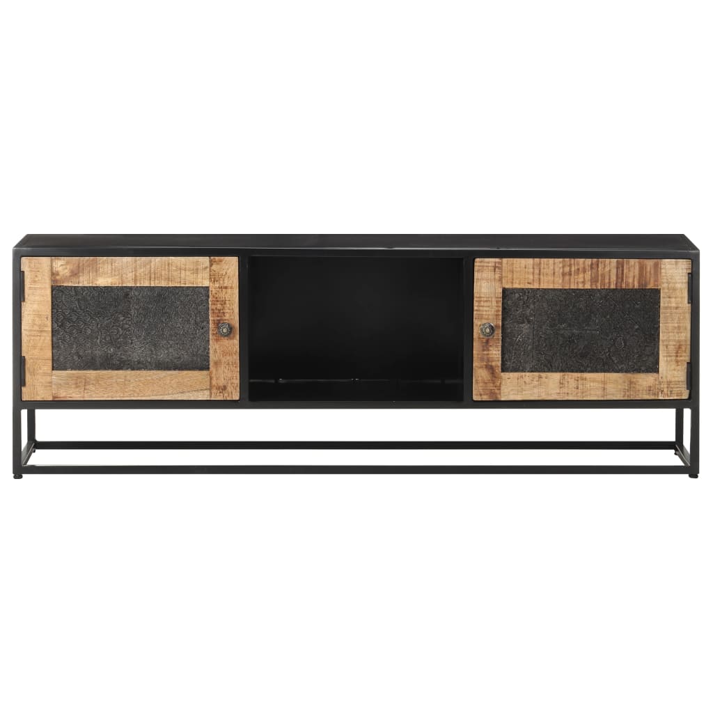 Meuble Tv 120X30X40 Cm Bois De Manguier Brut