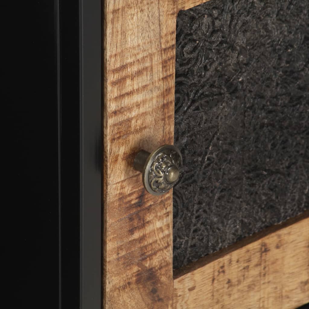 Meuble Tv 120X30X40 Cm Bois De Manguier Brut