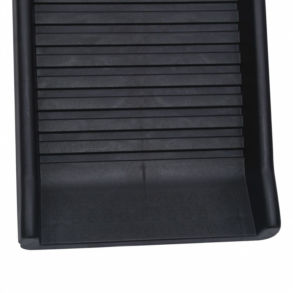 Rampe De Voiture Pliable Pour Chiens Noir 155,5X40X15,5 Cm