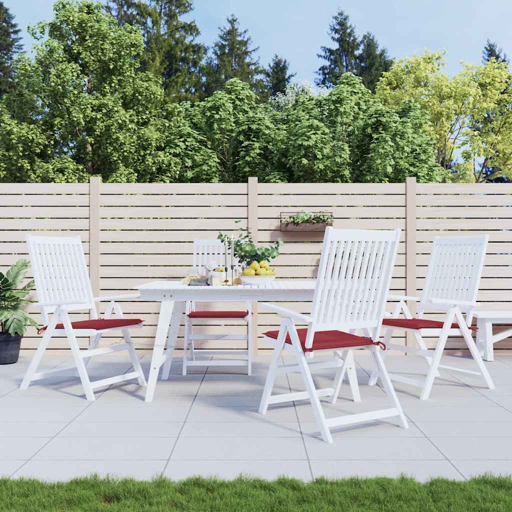 Coussins De Chaise De Jardin Lot De 6 Carreaux Rouges 40X40X3Cm