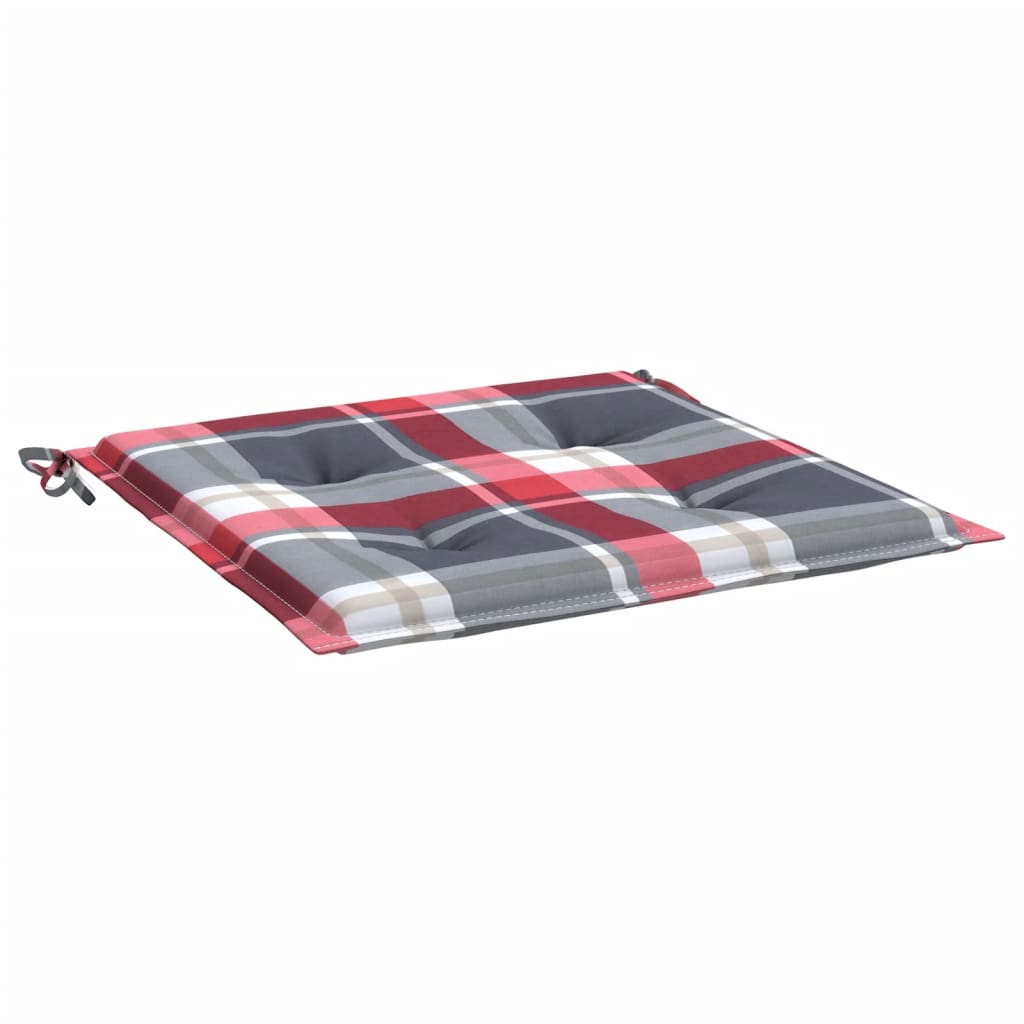 Coussins De Chaise De Jardin Lot De 6 Carreaux Rouges 40X40X3Cm