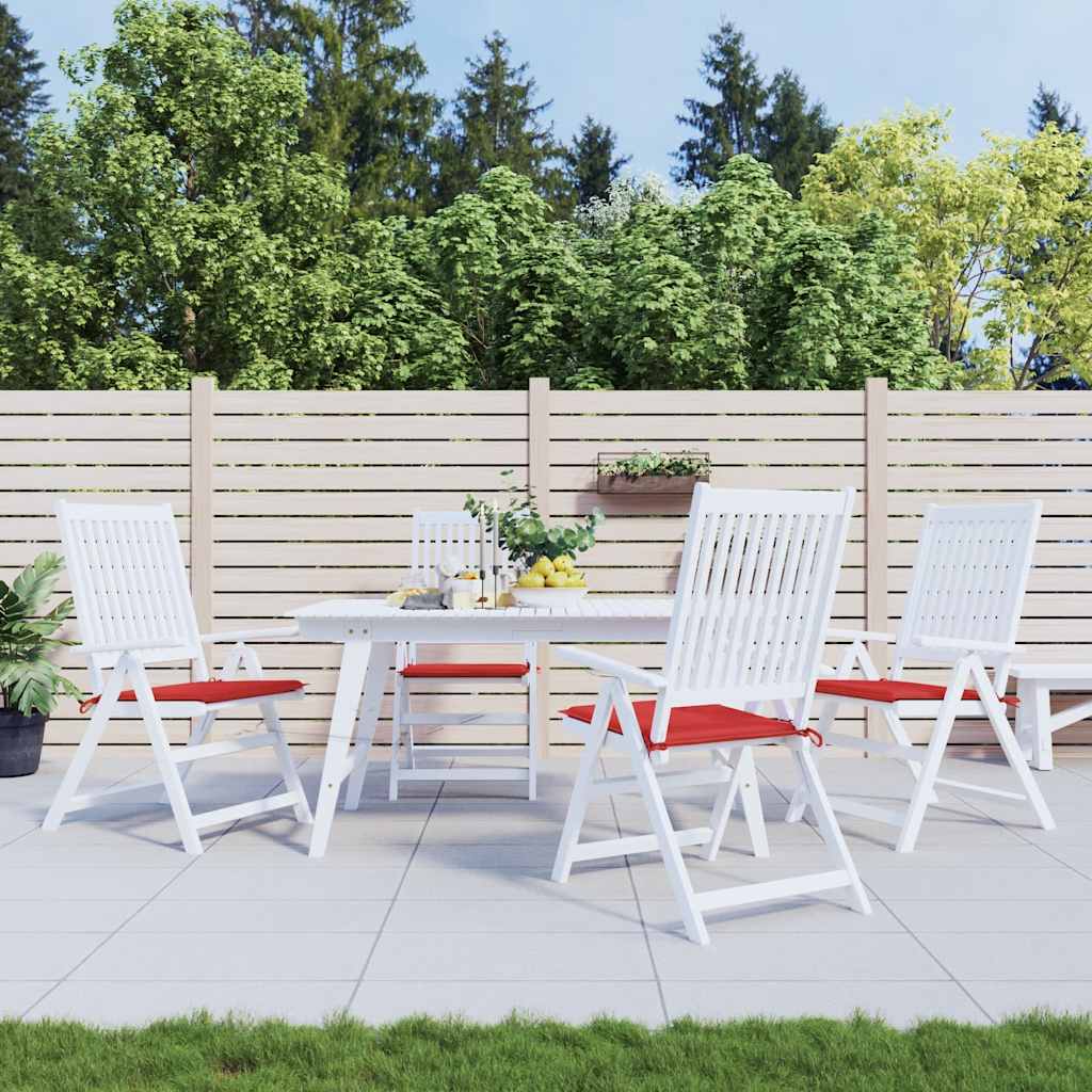 Coussins De Chaise De Jardin Lot De 6 Carreaux Rouges 40X40X3Cm