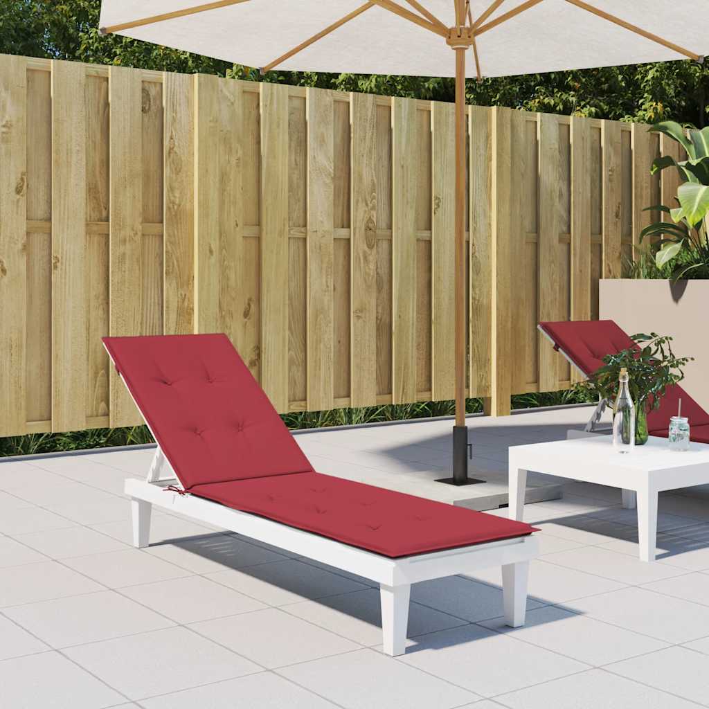 Coussin De Chaise De Terrasse Carreaux Rouge (75+105)X50X4 Cm