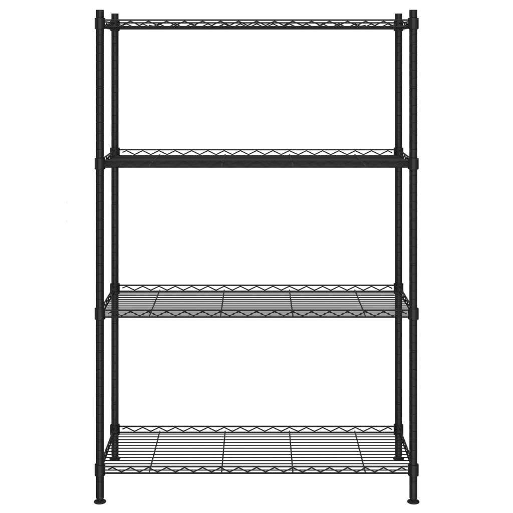 Étagère De Rangement 4 Niveaux 200 Kg Noir