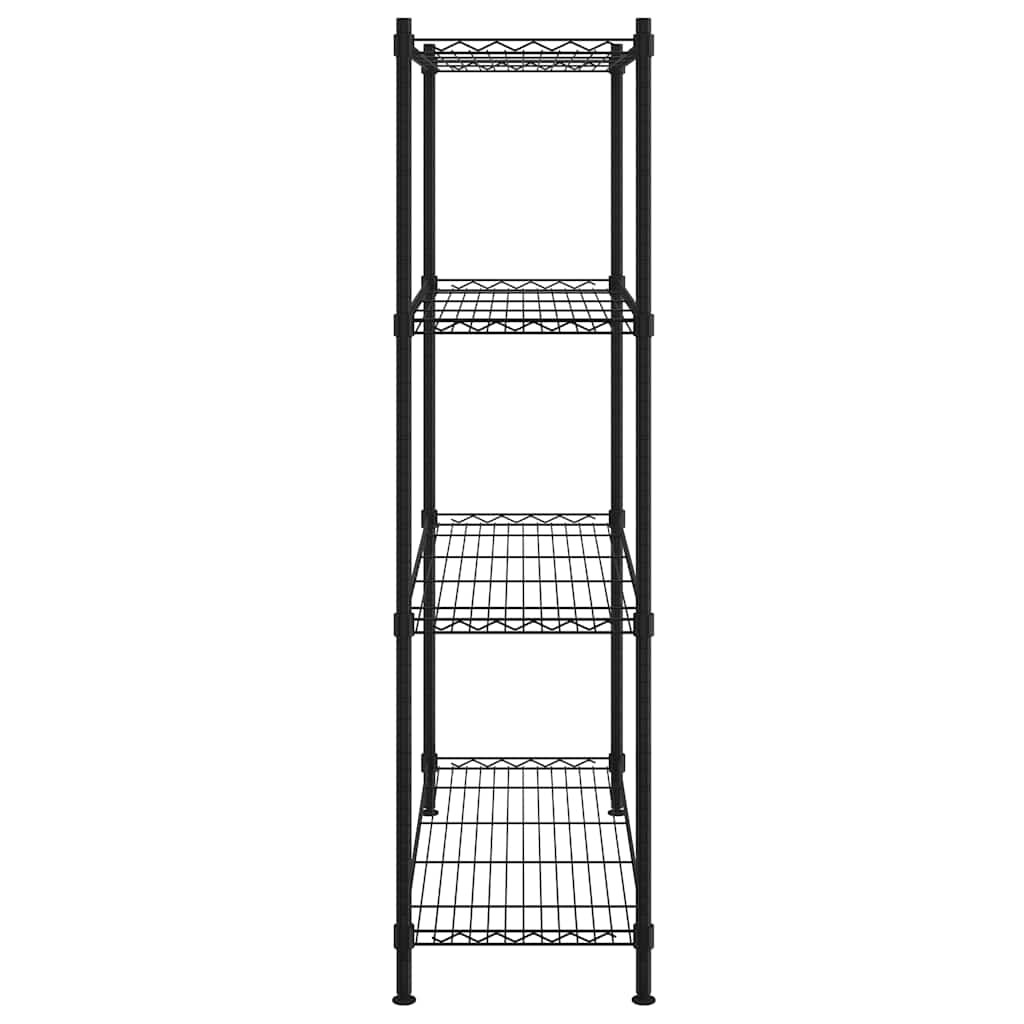 Étagère De Rangement 4 Niveaux 200 Kg Noir