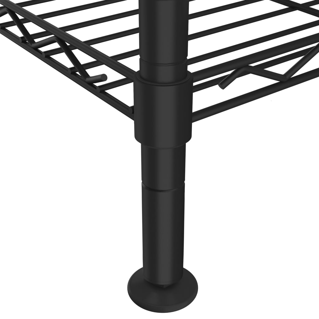 Étagère De Rangement 4 Niveaux 200 Kg Noir