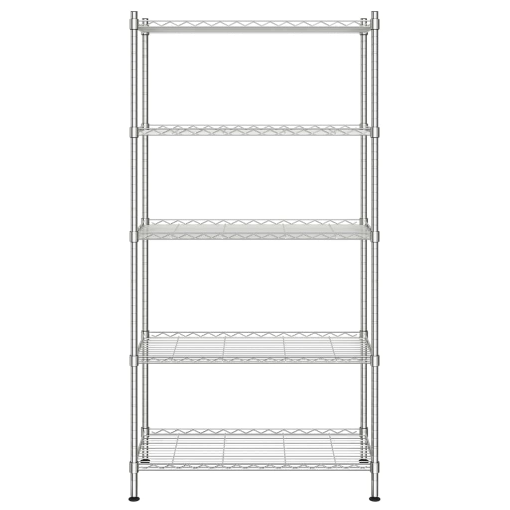 Étagère De Rangement 5 Niveaux 250 Kg Chrome
