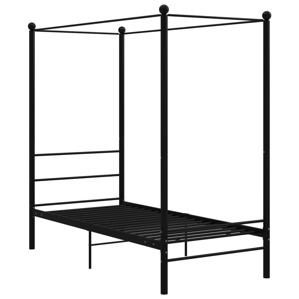 Cadre De Lit À Baldaquin Sans Matelas Métal