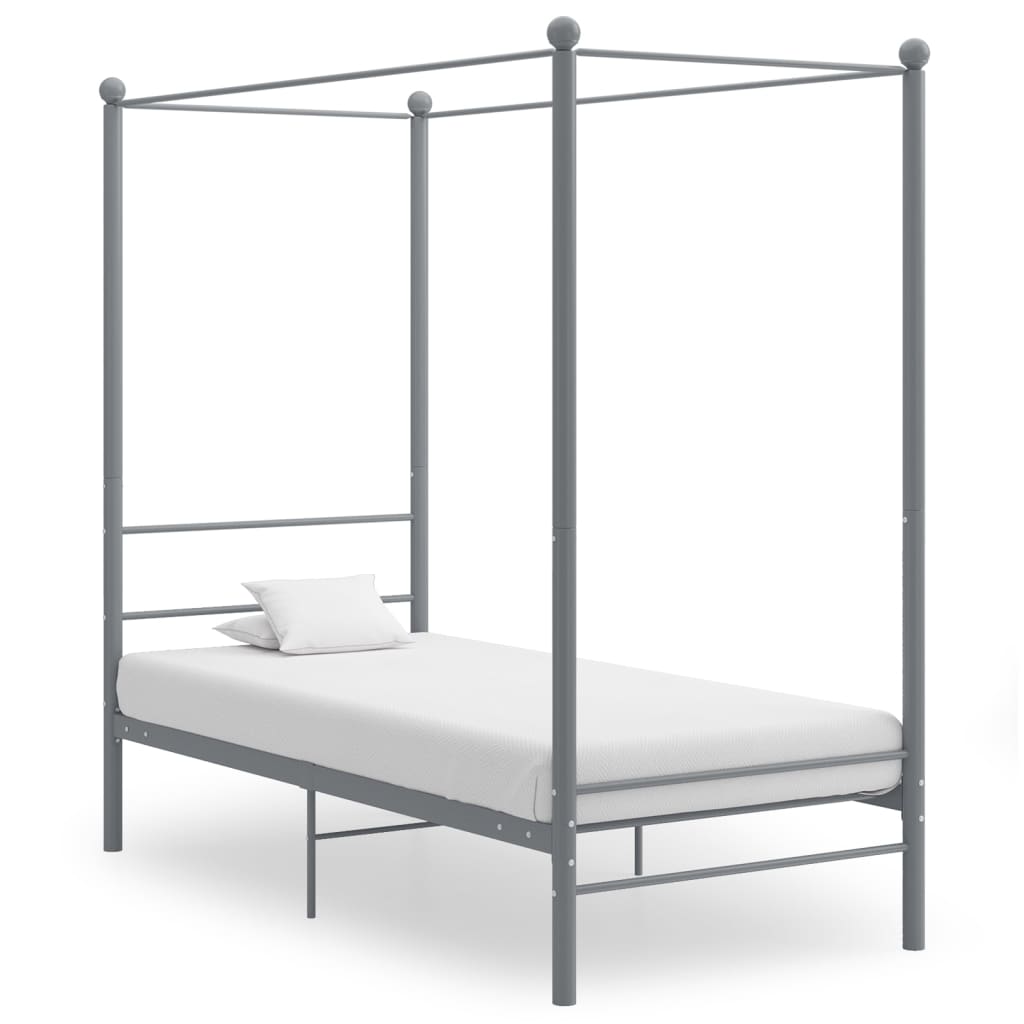 Cadre De Lit À Baldaquin Sans Matelas Métal