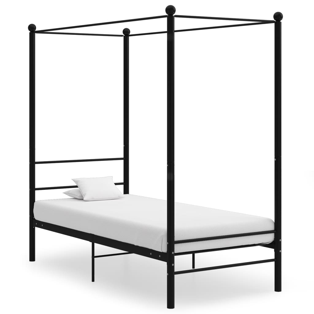 Cadre De Lit À Baldaquin Sans Matelas Métal