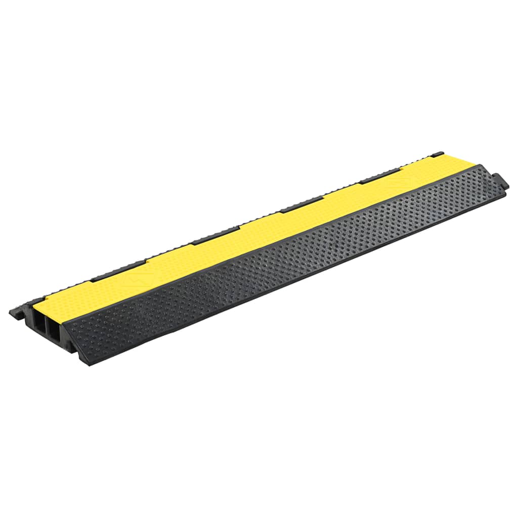Rampes De Protection De Câble 2 Pcs 2 Canaux Caoutchouc 101,5Cm