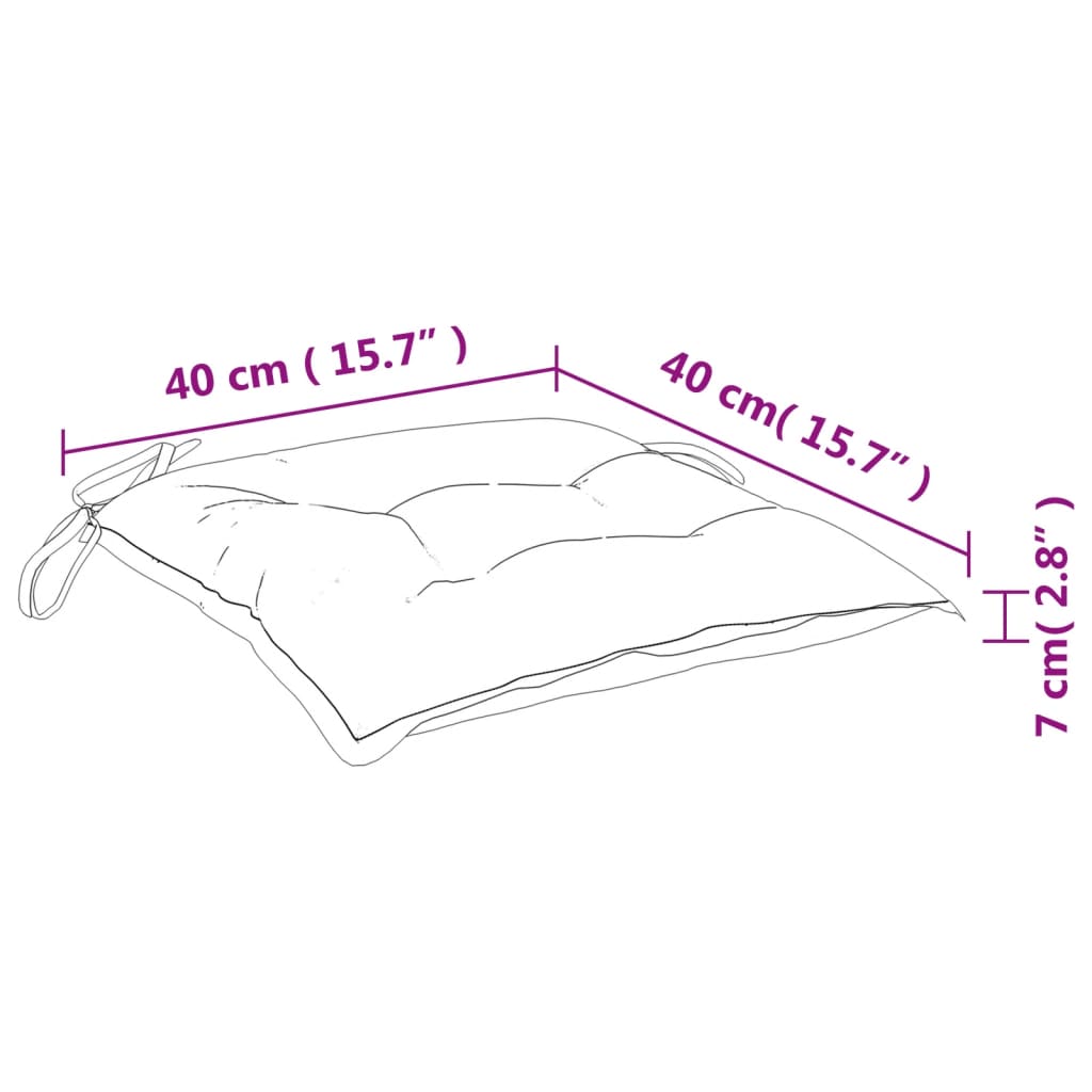 Coussins De Chaise Lot De 6 Tissu Oxford