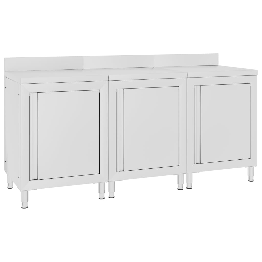 Table De Travail Commerciale Avec Armoire Inox