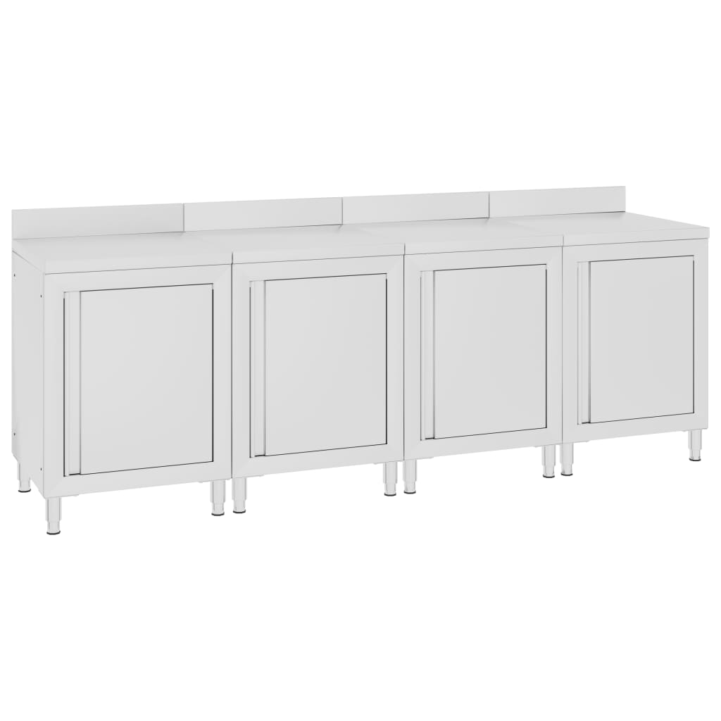 Table De Travail Commerciale Avec Armoire Inox