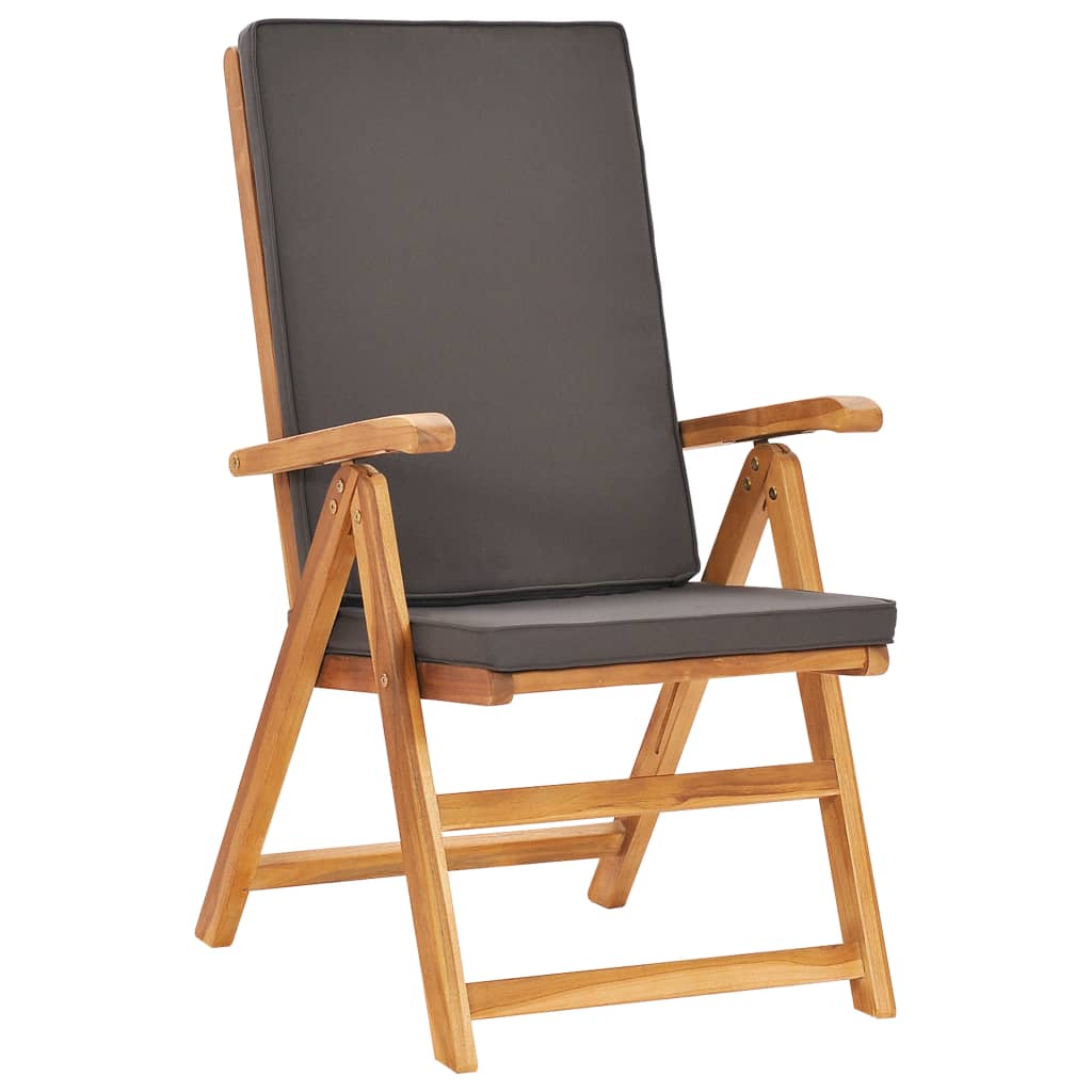Ensemble À Manger De Jardin 5Pcs Coussins Bois Teck Massif
