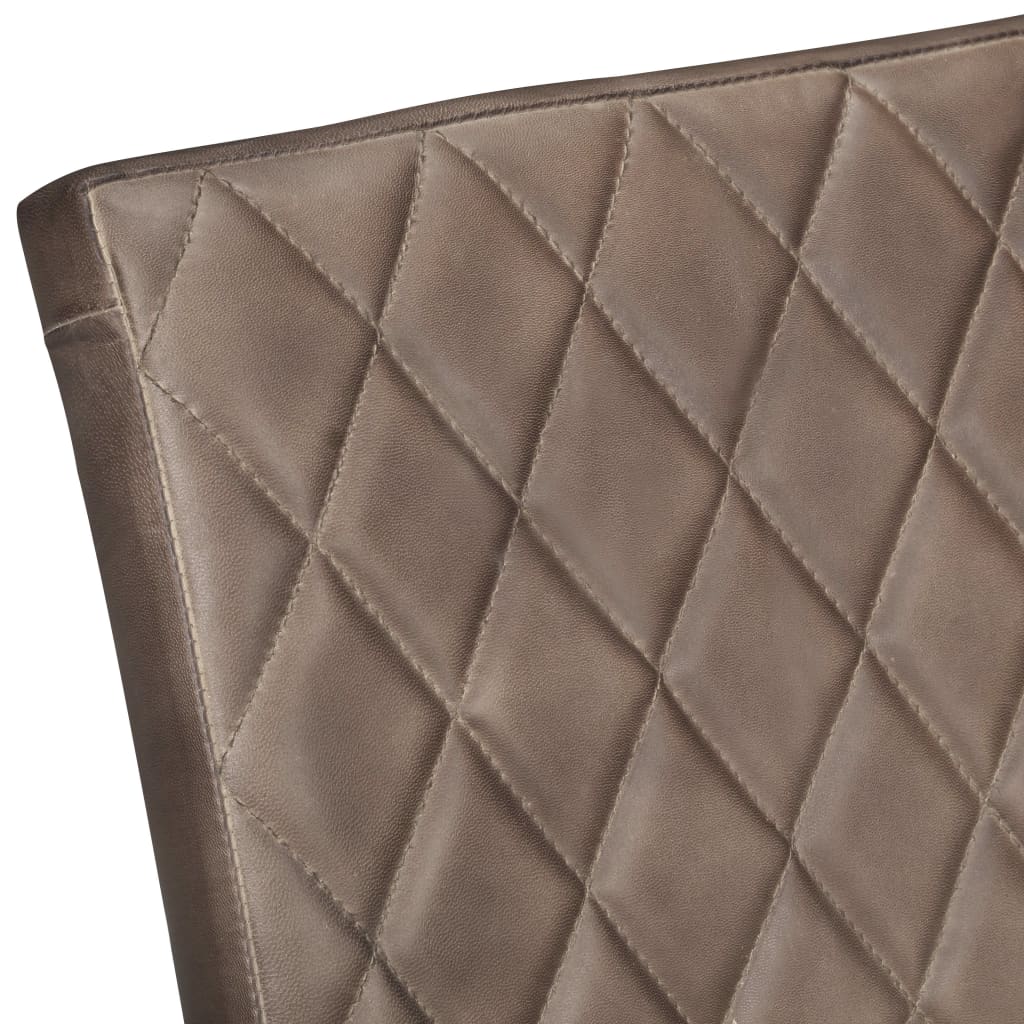 Chaises À Manger Cantilever Lot De 6 Marron Cuir Véritable