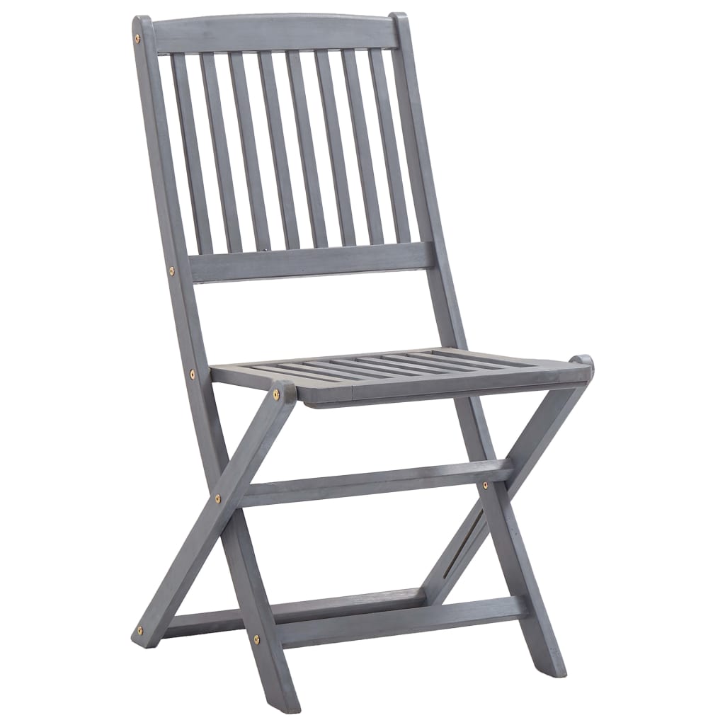 Chaises Pliantes 6 Pièces Avec Coussins En Bois D'acacia Massif