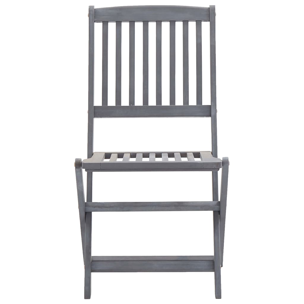 Chaises Pliantes 6 Pièces Avec Coussins En Bois D'acacia Massif